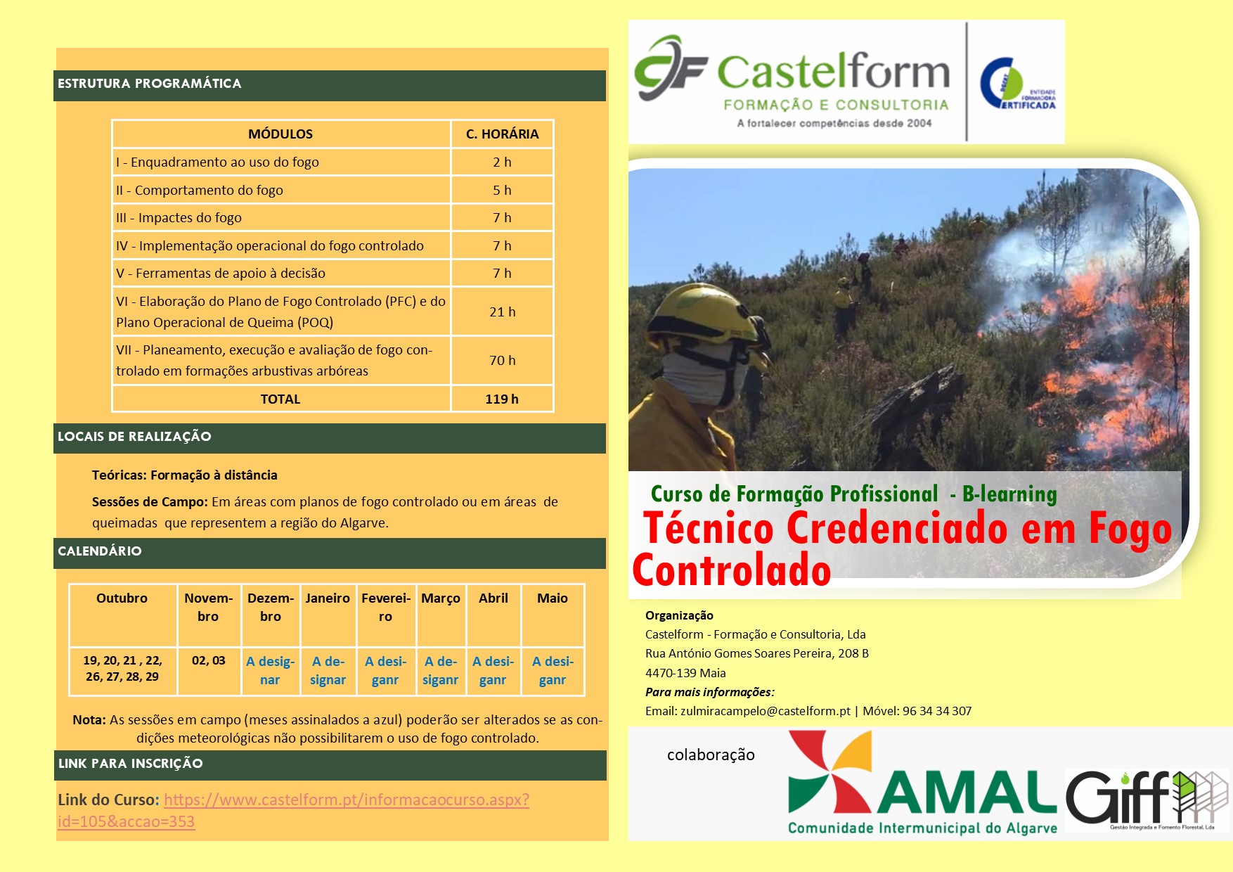 Curso de Formação de Fogo Controlado -AMAL
